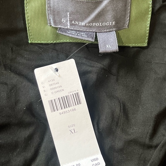 Anthropologie Olive Green Somerset Velvet Maxi Dress New With Tags - Picture 2 of 2